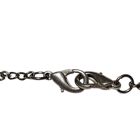 Elegant Brown Beaded Silver Tone Chain Multi Strand Necklace Fashion Jewelry - Picture 3 of 5